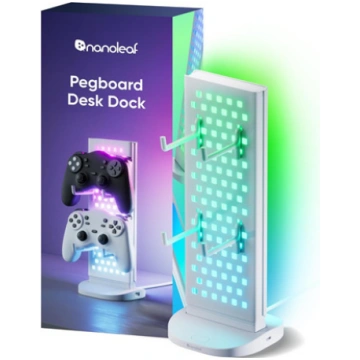 Nanoleaf Pegboard Desk Dock, White | 15 W | RGB | 