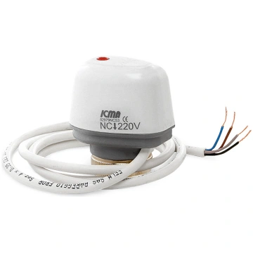 Attuatore elettrotermico con microinterruttore a 4