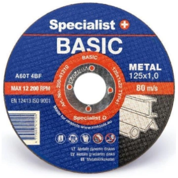 Metāla griešanas disks SPECIALIST+ Basic, 125 x 1,