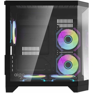 Darflash FT350 computer case + 5 aRGB fans (black)