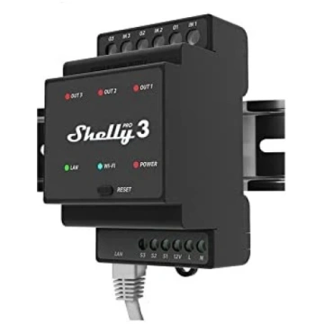 "Shelly 3 kanālu releja Pro 3 WIFI