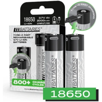 Liibattaries USB-C Rechargeable Powerful batteries