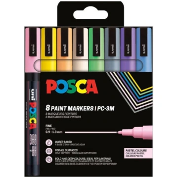 Universāls marķieru komplekts Posca PC-3M, vienpus