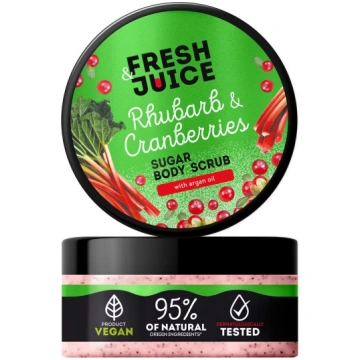FRESH JUICE Cukura ķermeņa skrubis Rabarbers un dz