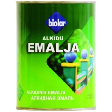 Biolar Alkīda emalja 0.9L Dzeltena spīdīga