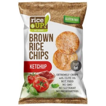 ČIPSI BRŪNO RĪSU AR KEČUPA GARŠU 60G