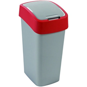 Atkritumu spainis Flip Bin 50L sudraba/sarkana Cur