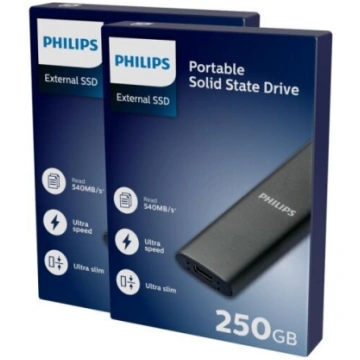 Philips External SSD 250GB Ultra speed Space grey