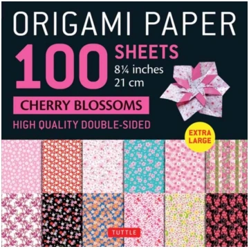 Origami Paper 100 sheets Cherry Blossoms 8 1/4" (2