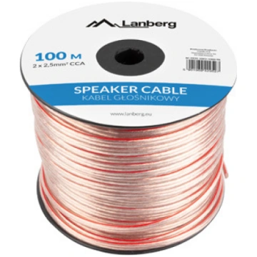 LANBERG Speaker cable 2x2.5mm2 40m transparent (SC
