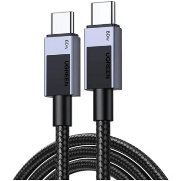 Kabel USB Ugreen USB-C - USB-C 0.5 m Czarno-szary 