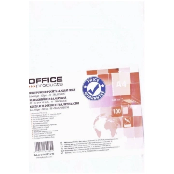 OFFICE PRODUCTS document pockets PP A4 crystal 60 