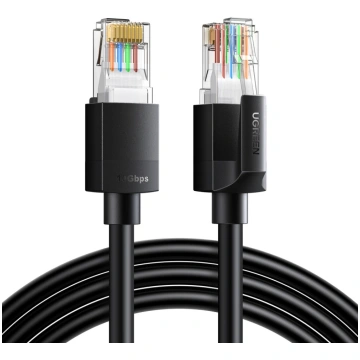 Ugreen Cat6A UTP 3 m Ethernet kabelis – melns