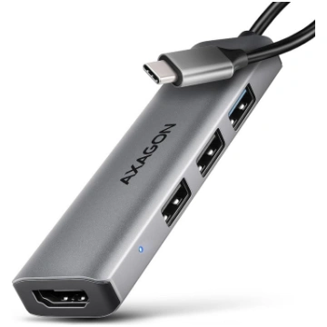 Axagon Hmc-h3a multiport usb hub 4in1, 5gbps, 3x u
