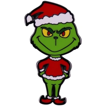 Molinter Ziemassvētku piespraude Grinch Badge Pin 