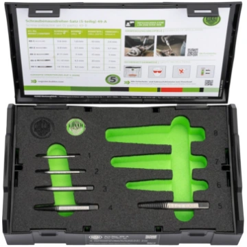 Kukko Bolt extractor set, 5 pieces, 49 49-A