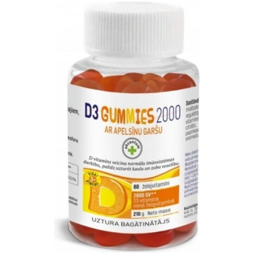 Uztura bagātinātājs Akcentum D3 Gummies 2000, N60
