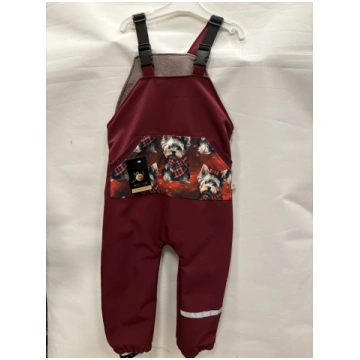 Bordo tonī softshell bikses ar lencēm. Meiteņu sof