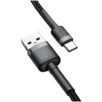 Baseus 0.5M Cafule 3A USB to Type-C cable - Melns 