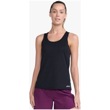 2XU Aero Singlet Womens - L / MAUVE/WHITE REFLECTI