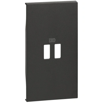 Living Now - melns Centrālā plate USB Rozetei 2 mo