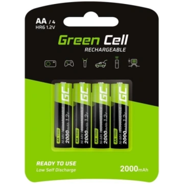 Green Cell Akumulators GR02, 4x AA, 1.2 V, 2000 mA