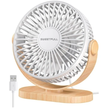 SWEETFULL Tischventilator, kleiner USB-Schreibtisc