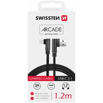 Swissten L Type Textile Universal Quick Charge 3.1