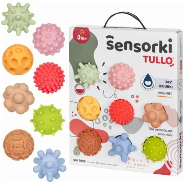 Sensorās bumbas komplekts 8 elementi pasteļtoņos t