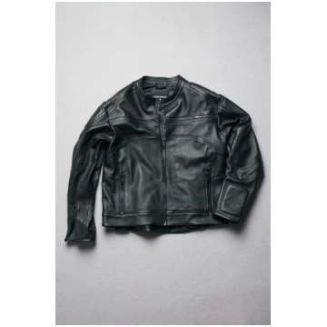 Leather biker jacket