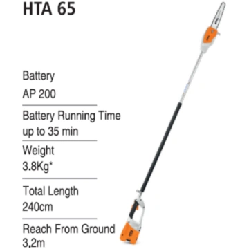 STIHL HTA 65, Augsto zaru zāģis ar akumulatoru AP 