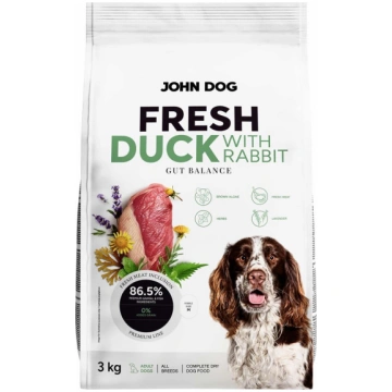 John Dog pieaugušo svaiga pīle ar trušiem sausā ba