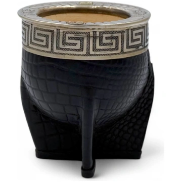 Mate Imperial Nero "Cuoio Crocco" e Virola Alpaca
