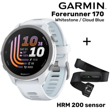 GARMIN Forerunner 170, Whitestone/Cloud Blue + HRM