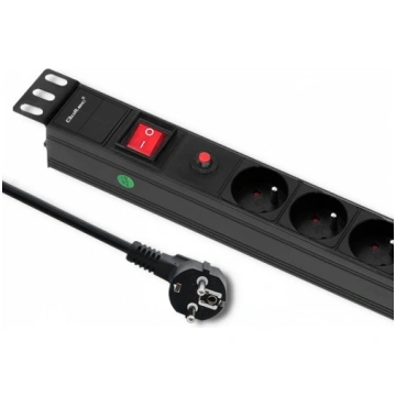 Qoltec 53995 Overvoltage power strip for RACK 19" 