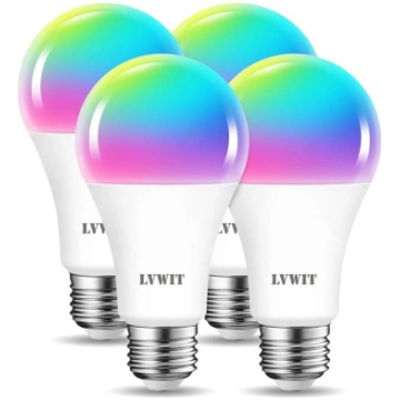 LVWIT E27 Wlan Alexa Bluetooth lampa RGBCW, 12W, 1