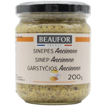 Sinepes ANCIENNE ar sinepju graudiņiem 200g CHARBO