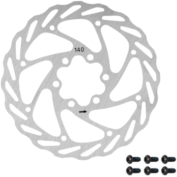 Disku bremžu rotors FORCE-4 140 mm 6 Bolt sudraba