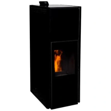 Ecoforest granulu kamīns Hidrocopper 18kW, melns