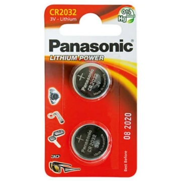 Elements Panasonic CR2032 Lithium Battery x 2