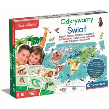 Clementoni PUZZLE 124EL Odkrywamy Swiat CLM PUD 50