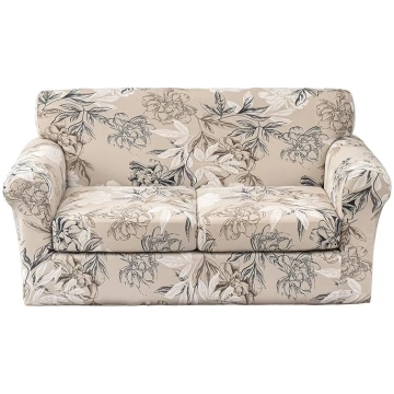 KRFOONN Stretch Sofa Couch Covers for 2 Pillows, P
