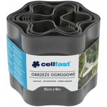 Cellfast dārza zāliena apmale, pelēka, 15 cm x 9 m