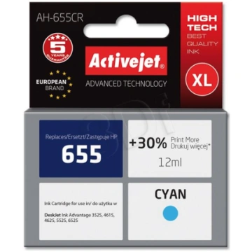 ActiveJet AH-655CR kārtridži cyan for drukarki HP 