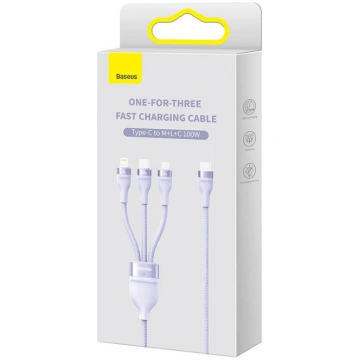 Baseus 3-in-1 USB Cable, Flash Series 2, USB-C + M