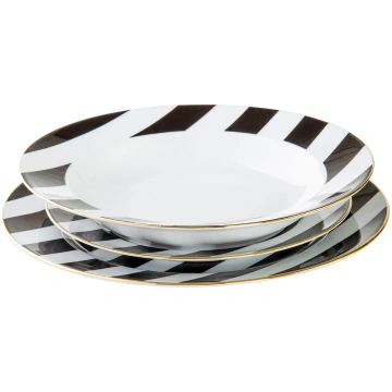 Galda piederumi 1 personai Stripes 3 daļu