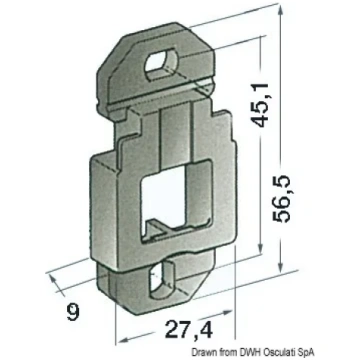 Fuse holder mounting base (14.116.01) Osculati