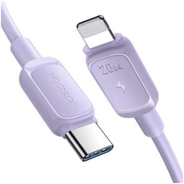 Kabelis iPhone USB-C — Lightning 20W 1,2 m violets