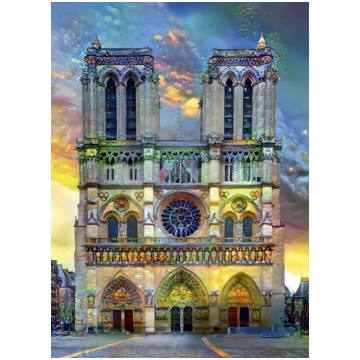 Puzzle Notre-Dame de Paris Cathedral BlueBird