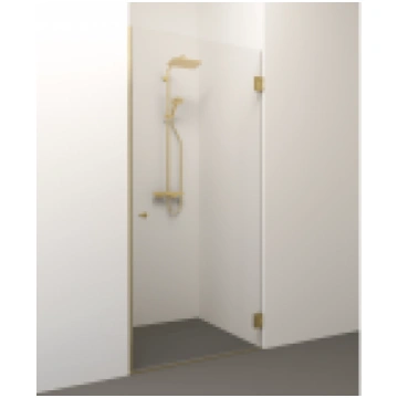 Prelude Gold dušas durvis 90x200 cm Stikla Serviss